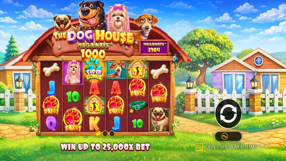The Dog House Megaways 1000 slot start screen
