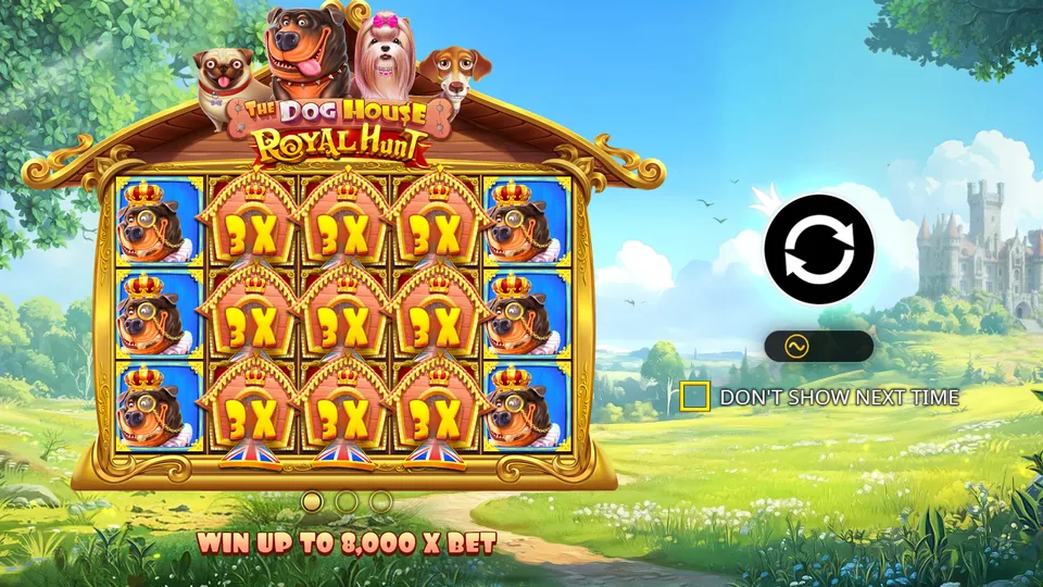 The Dog House Royal Hunt slot start screen